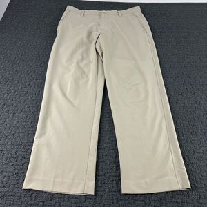 FootJoy Golf Pants Mens 34x30 Beige Slacks Performance‎ Straight Leg Flat Front